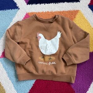 Kids' Tan Chicken Graphic Sweatshirt